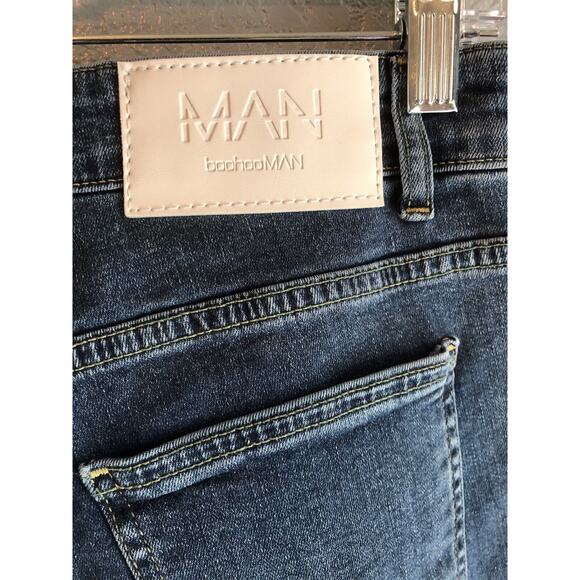 Boohooman Womens Denim 30 Skinny Stretch All Over Ripped Jeans Distressed NEW - Picture 8 of 10